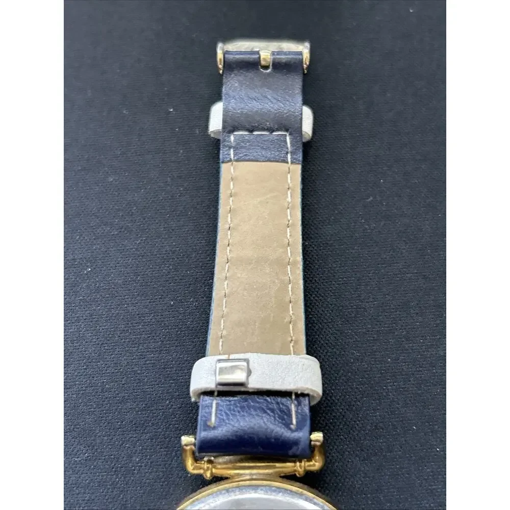 Charming Charlie Gold Tone Navy Blue Band Women’s Quartz Watch